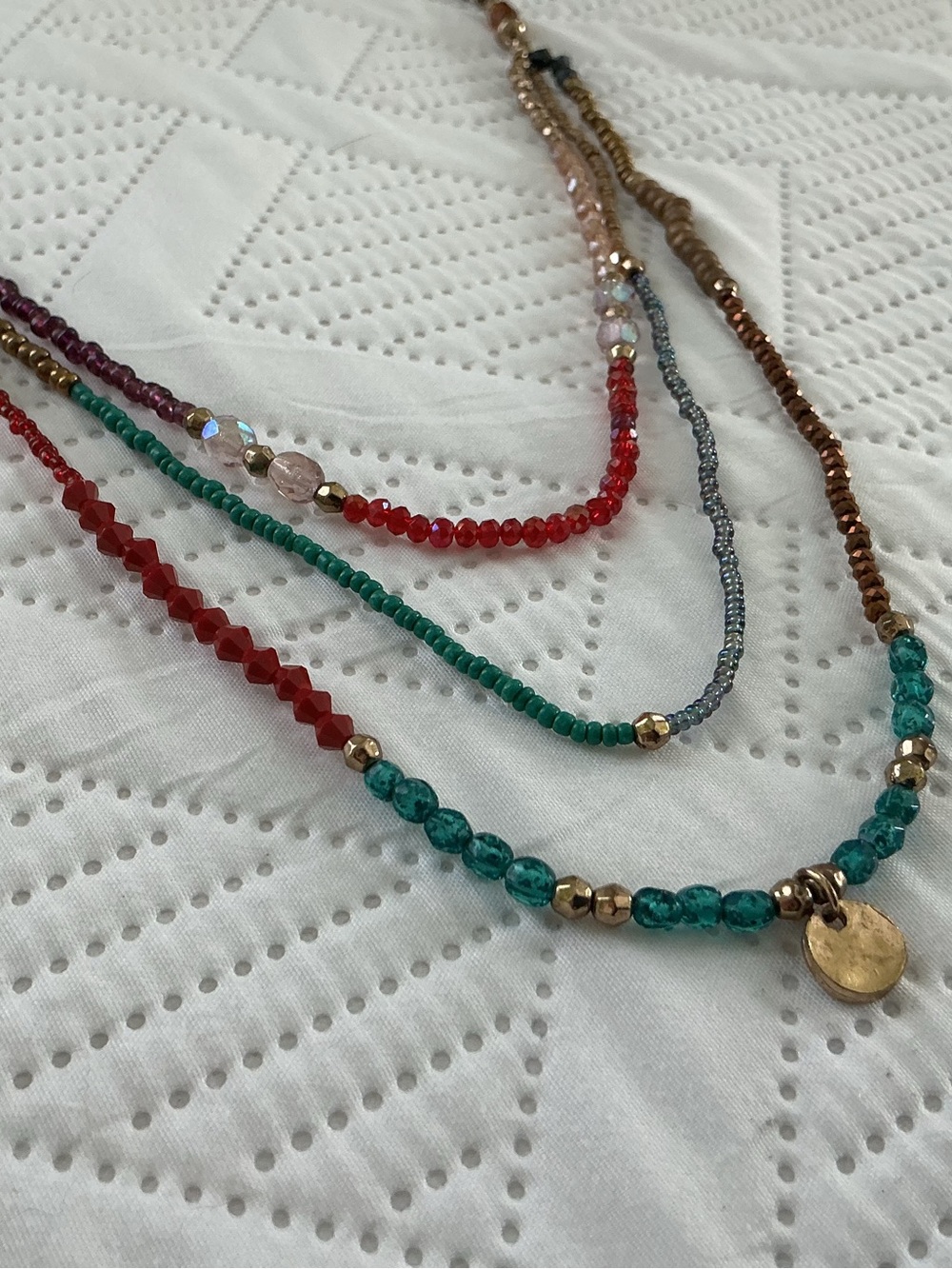 3-Strand BOHO Beaded Necklace